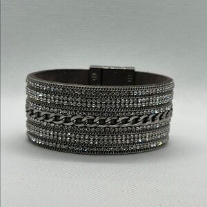 Silver Chain Embellished Bracelet